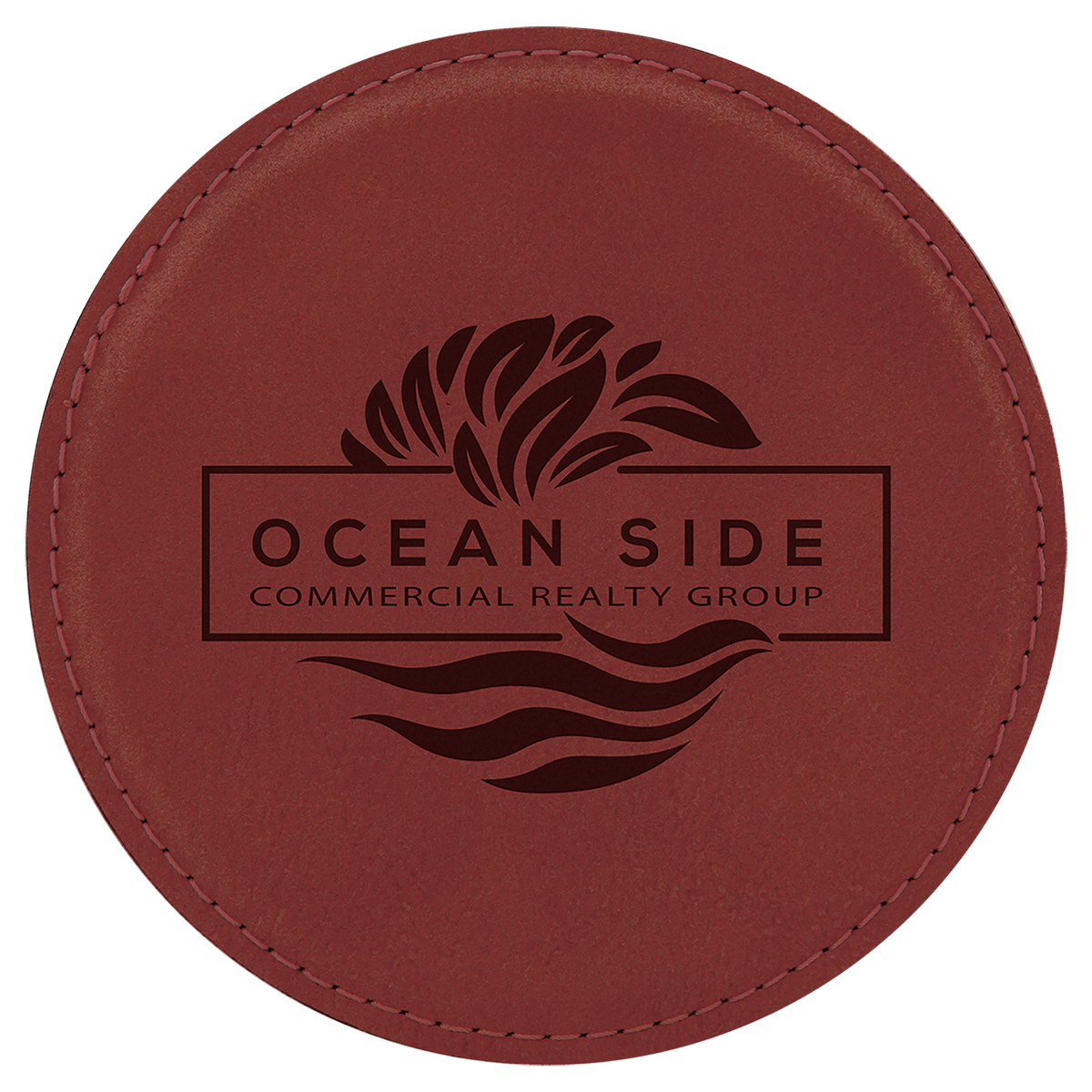 Leatherette Round Coaster
