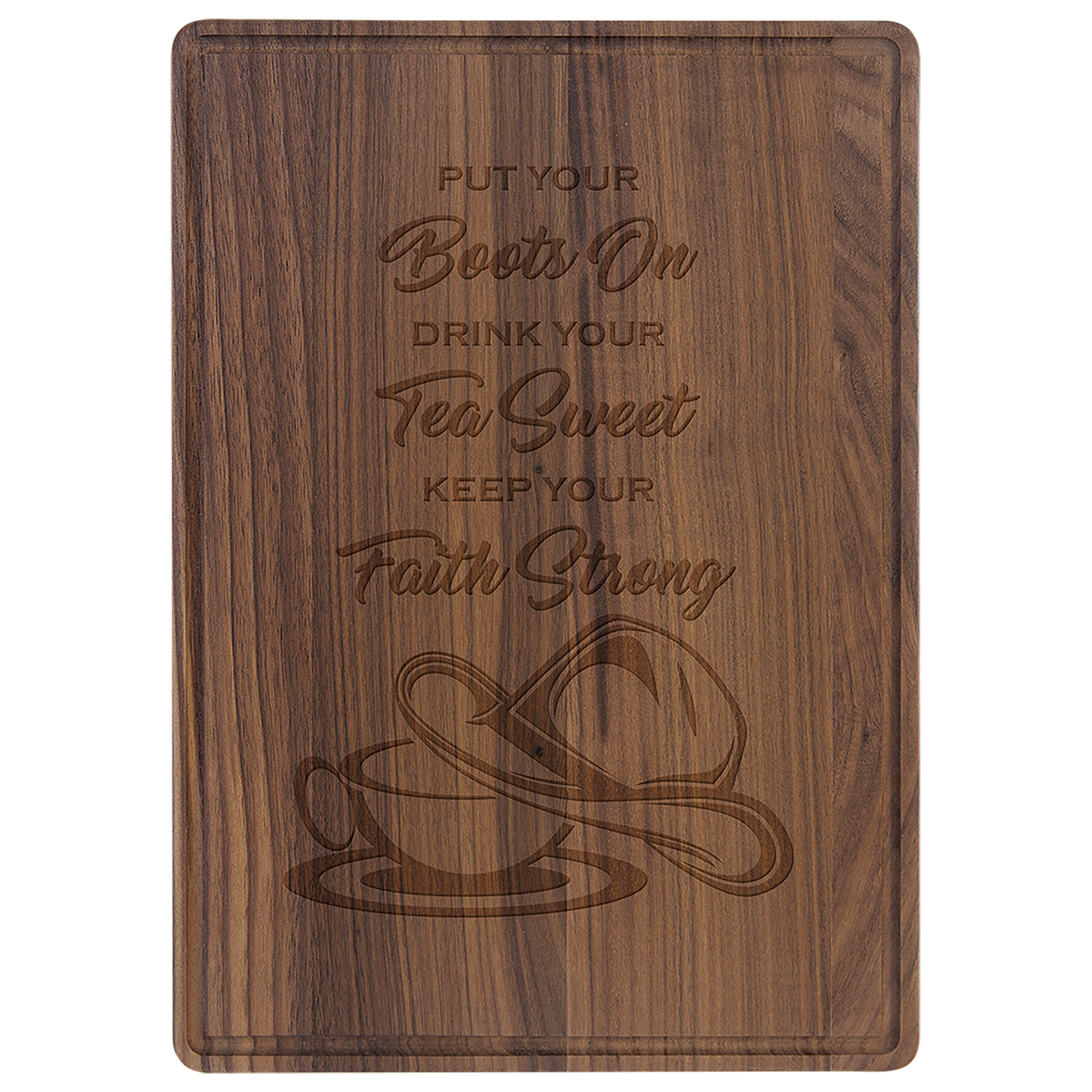 Walnut Cutting Board with Drip Ring