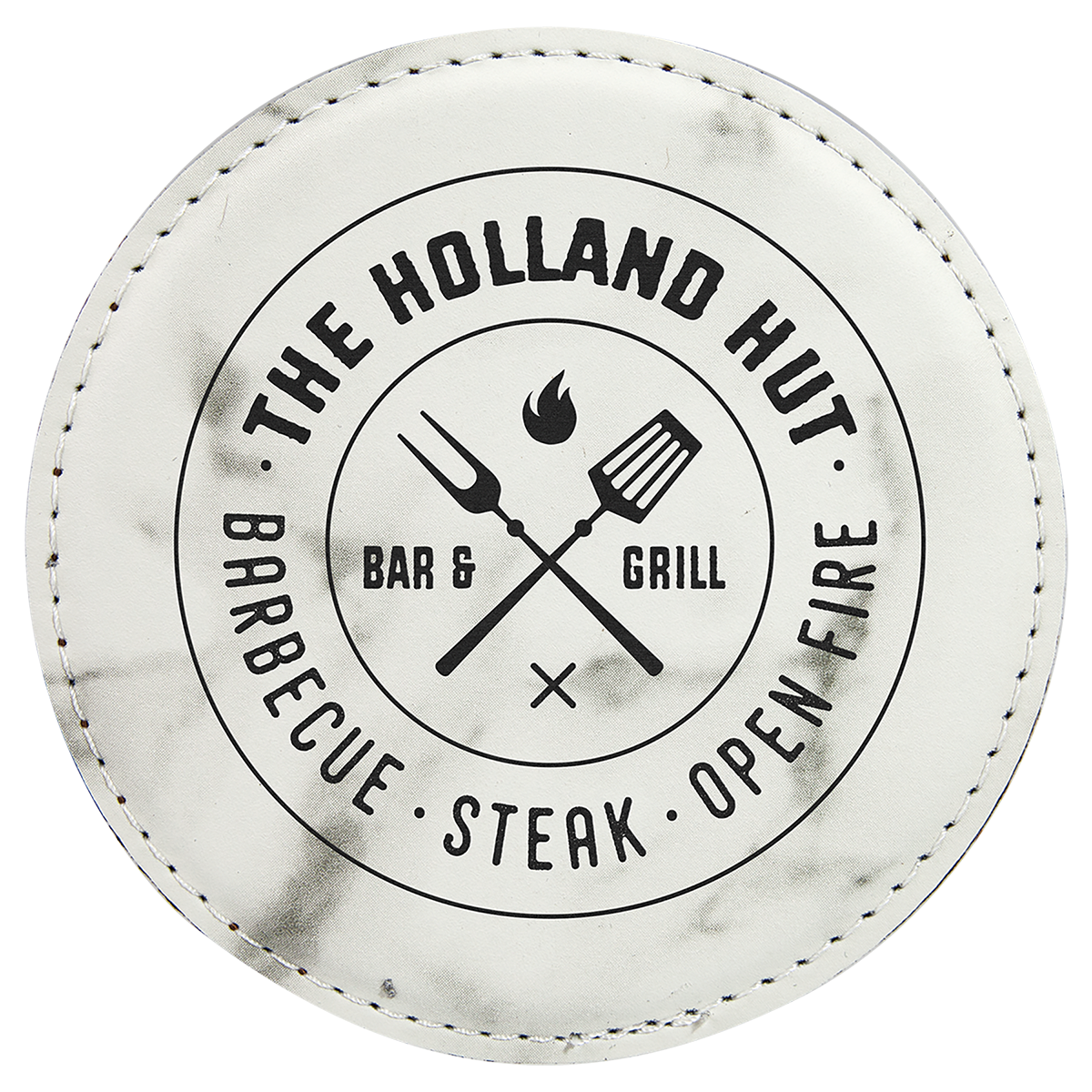 Leatherette Round Coaster