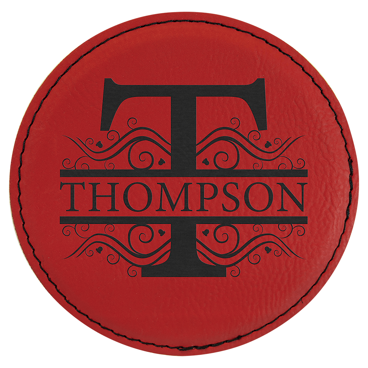 Leatherette Round Coaster
