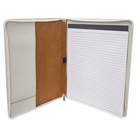 Leatherette Portfolio with Zipper