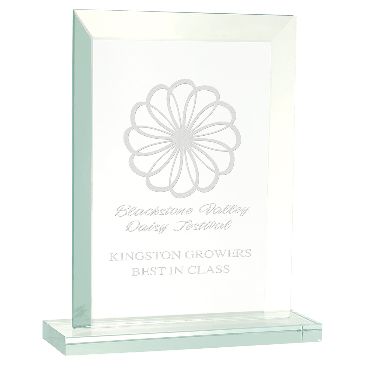 7" Rectangle Jade Glass Award