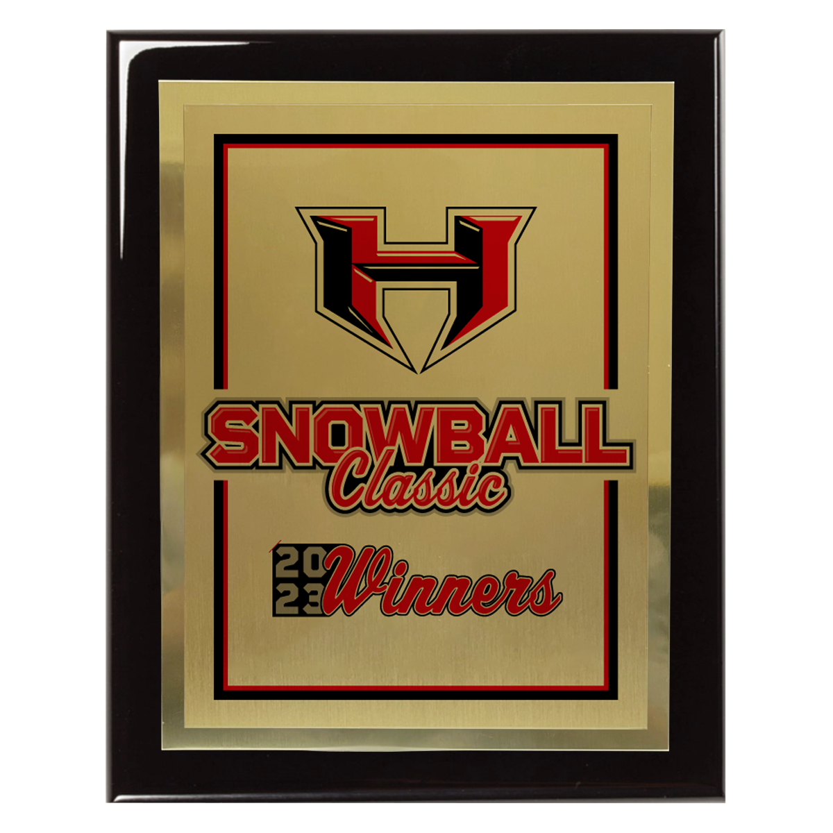 400 Series Piano Black Plaque with Metal Plate and Backplate