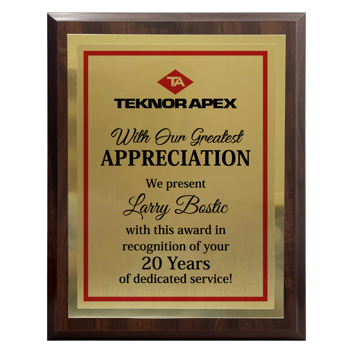 200 Series Cherry Finish Board with Metal Plate and Backplate