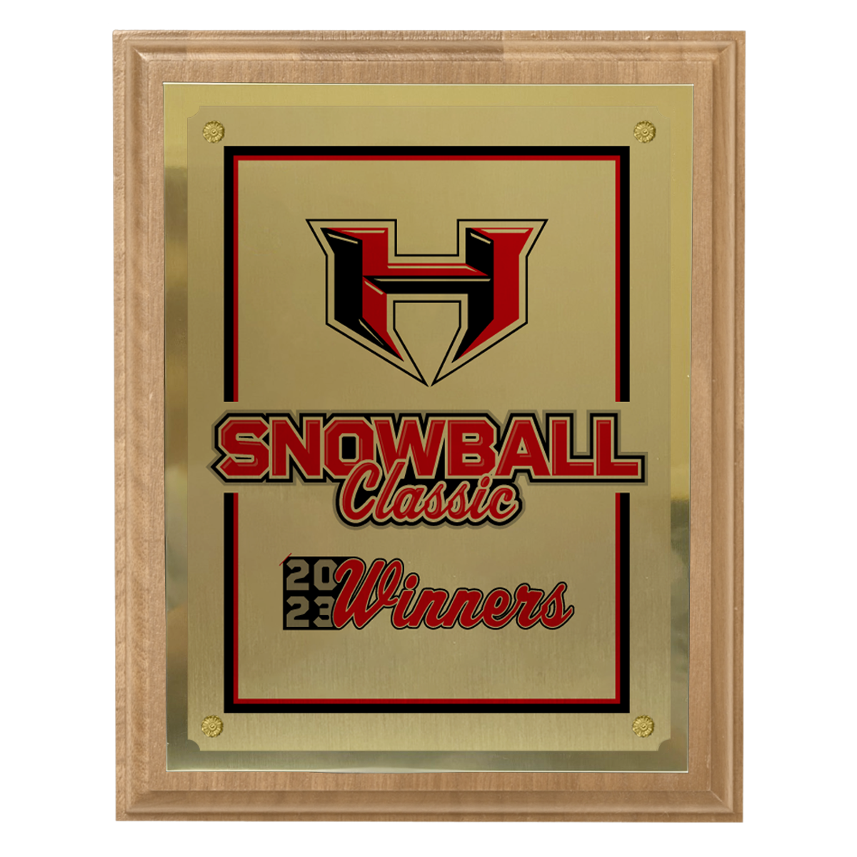 400 Series Solid Alder Plaque with Metal Plate and Backplate