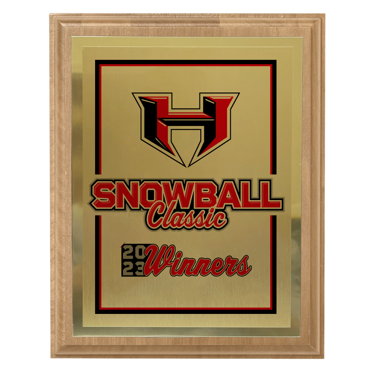 400 Series Solid Alder Plaque with Metal Plate and Backplate