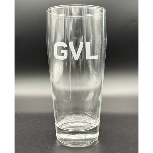 "GVL" 16 oz Willi Becher Beer Glass