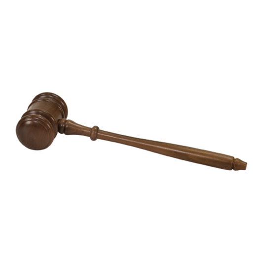 10" Genuine Walnut Gavel & Optional Block