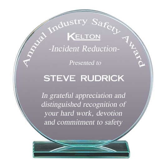 Glass Circle Award on Clear Base