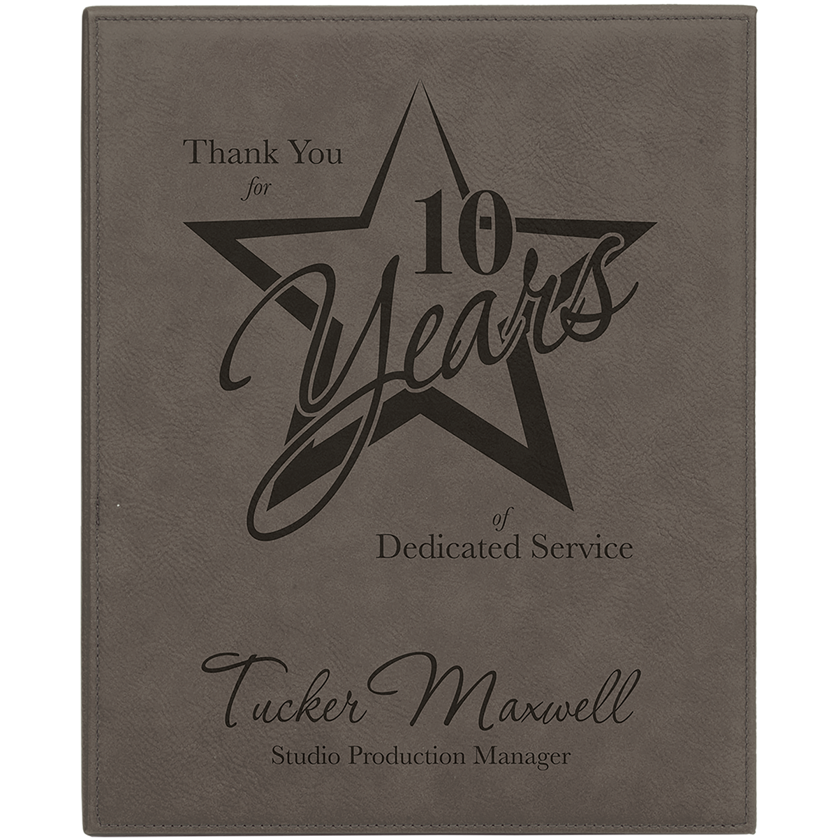 Leatherette Plaque