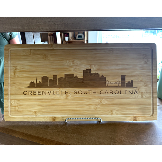 Greenville Skyline Bamboo Cutting Board