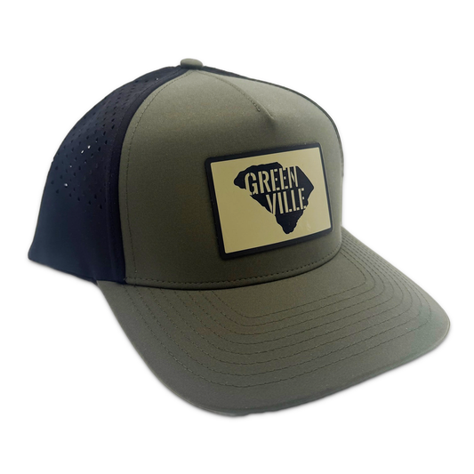 "Greenville in SC" Rectangular Patch Athletic Hat