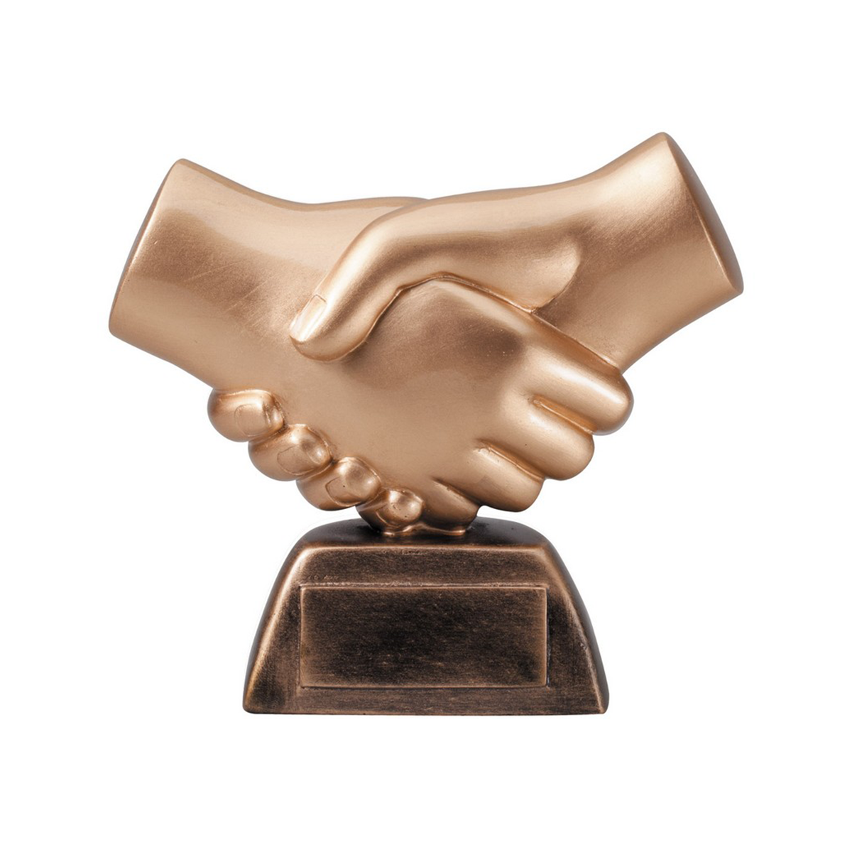 Handshake Gold Resin Trophy