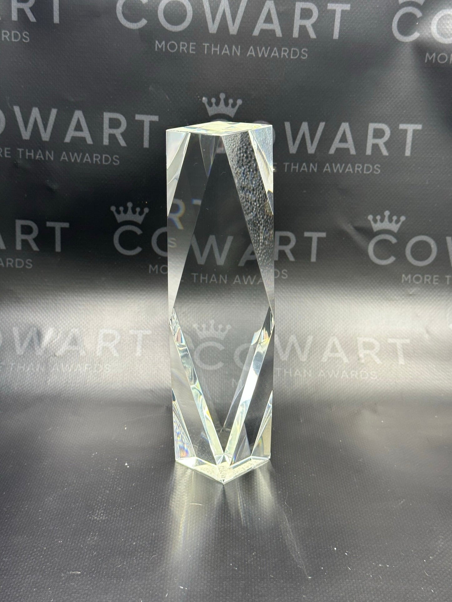 Clear Crystal Facet Tower
