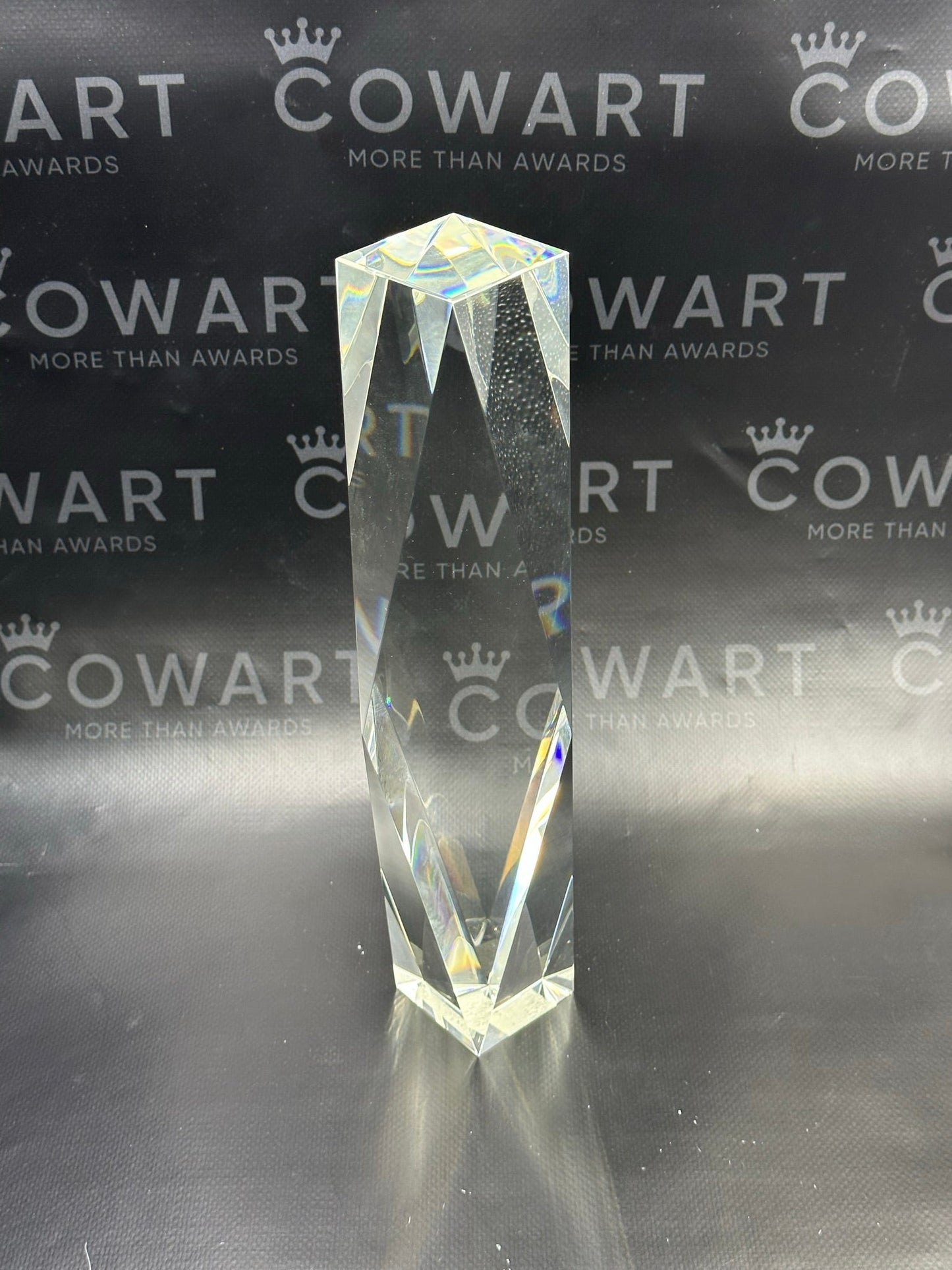 Clear Crystal Facet Tower