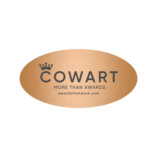 Interior Etched Plates with Oval Shape in Multiple Colors and Sizes