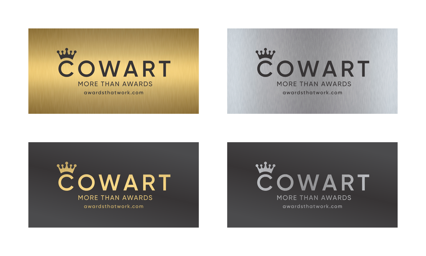 Interior Etched Metal Plates with Shape, Color and Size Options