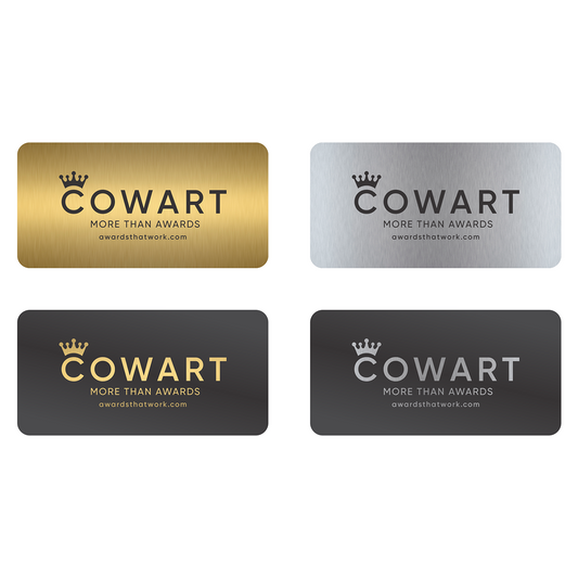 Interior Etched Metal Plates with Shape, Color and Size Options