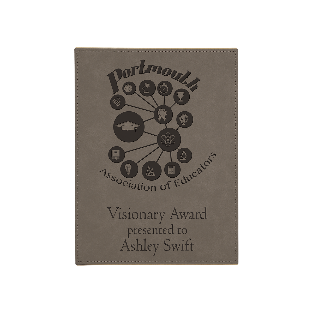Leatherette Plaque Plate