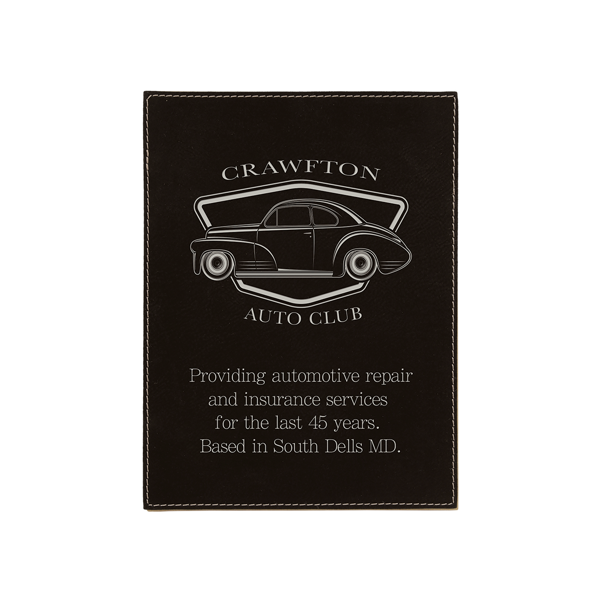 Leatherette Plaque Plate