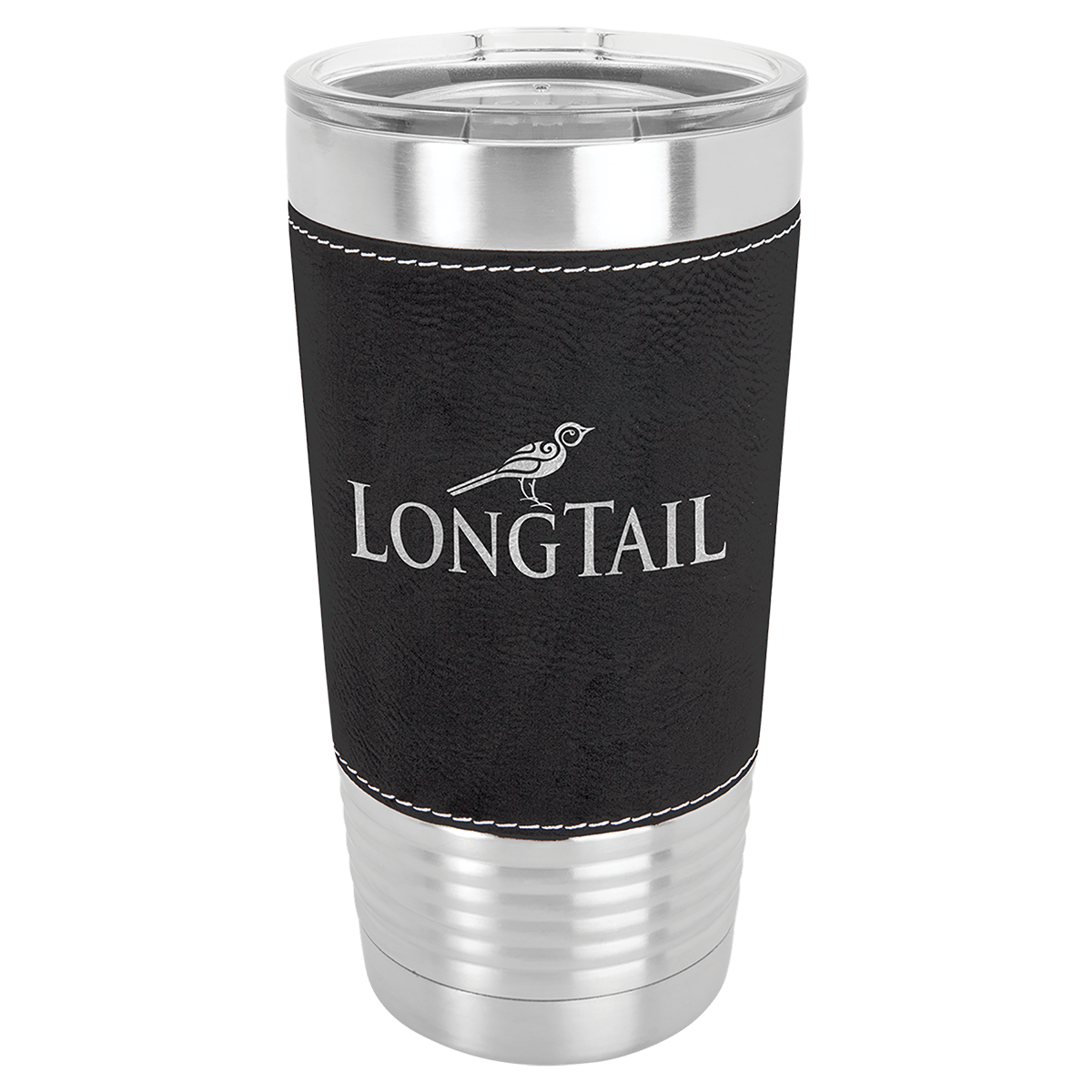 Polar Camel 20 oz. Leatherette Tumbler with Clear Lid