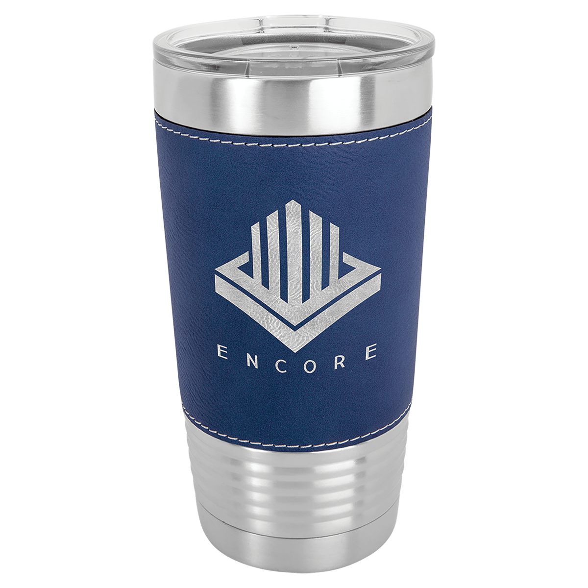 Polar Camel 20 oz. Leatherette Tumbler with Clear Lid