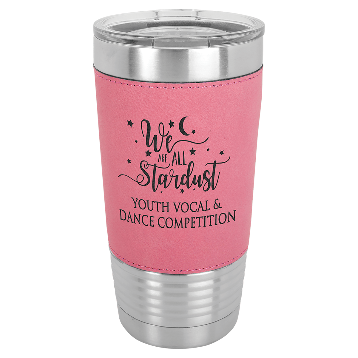 Polar Camel 20 oz. Leatherette Tumbler with Clear Lid