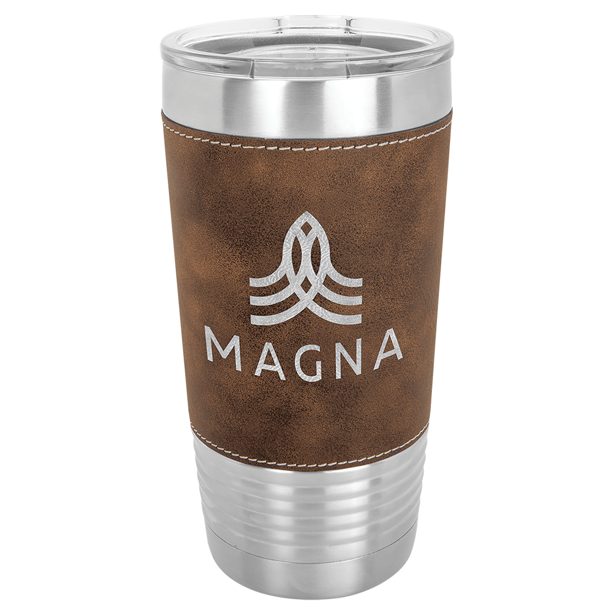 Polar Camel 20 oz. Leatherette Tumbler with Clear Lid