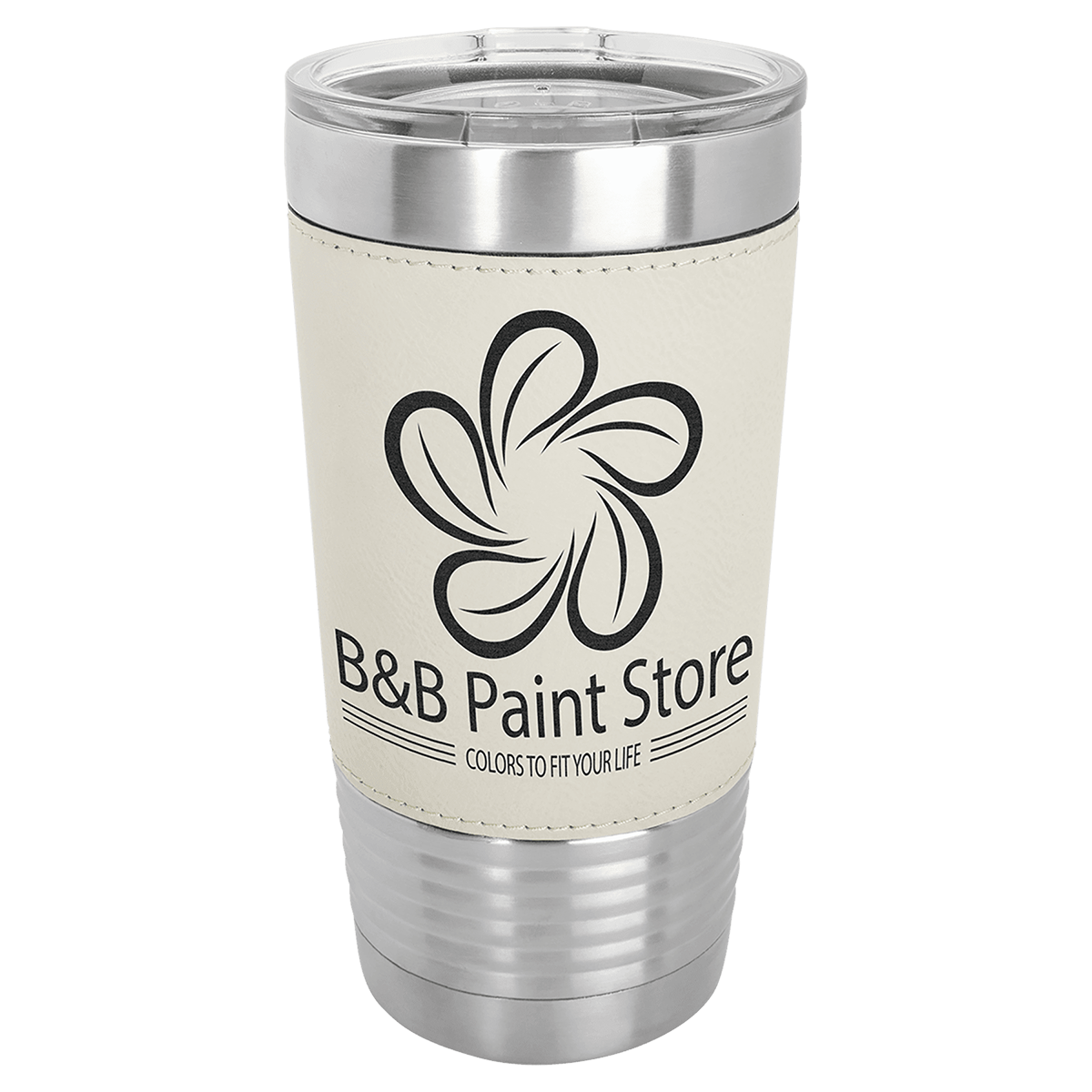 Polar Camel 20 oz. Leatherette Tumbler with Clear Lid