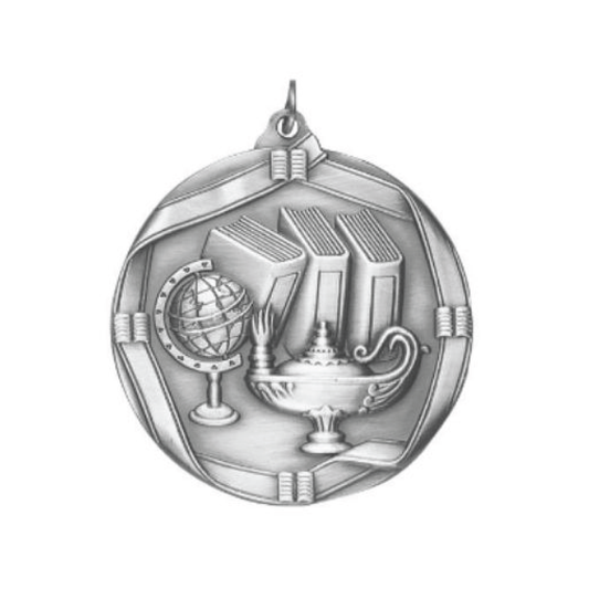 Lamp Of Knowledge Ribbon Medal in Gold, Silver and Bronze