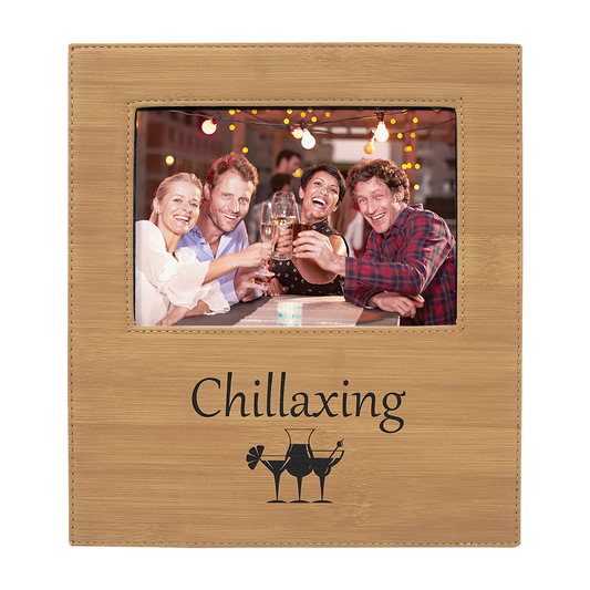 Leatherette Photo Frame with Large Engraving Area