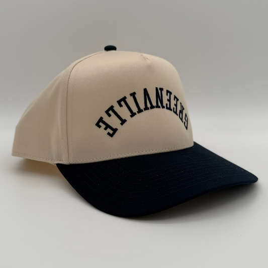 Upside-Down Greenville Hat - Navy & Cream Snapback