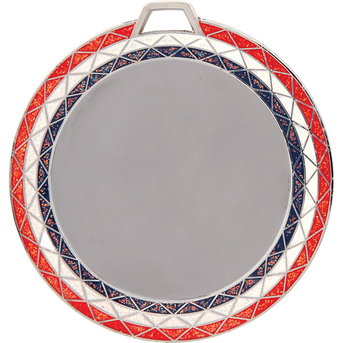 Red White & Blue Bling Medal with Customizable Insert