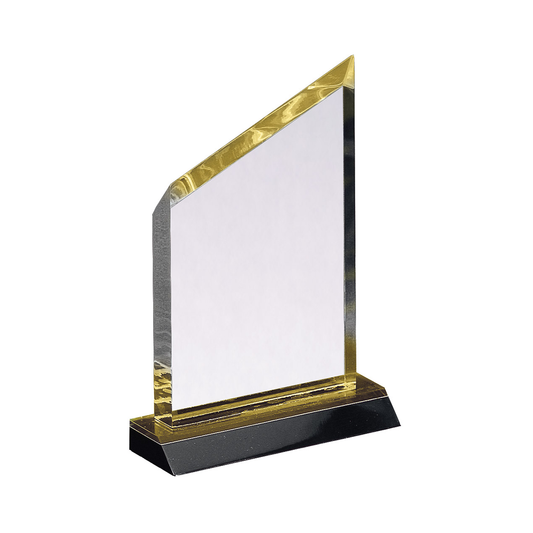 Mirror Series Wedge Acrylic Award in Gold