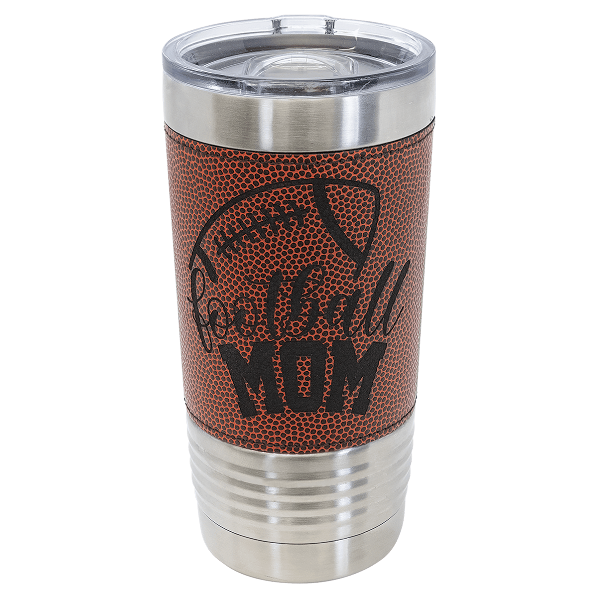 Polar Camel 20 oz. Football Leatherette Tumbler with Slider Lid
