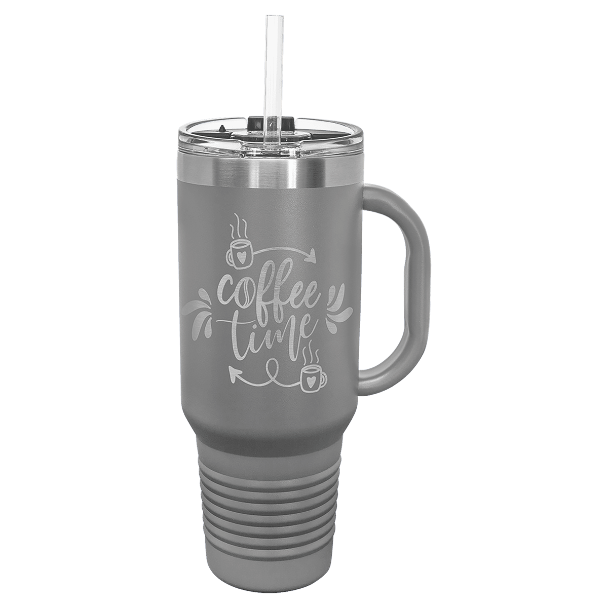 Polar Camel 40 oz. Travel Mug with Handle (Straw Included)