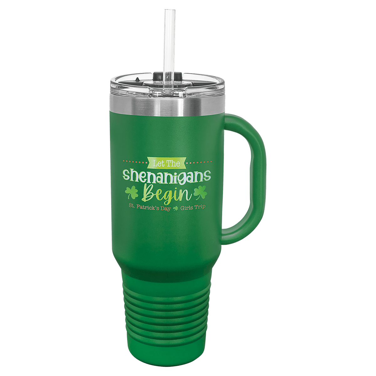 Polar Camel 40 oz. Travel Mug with Handle (Straw Included)