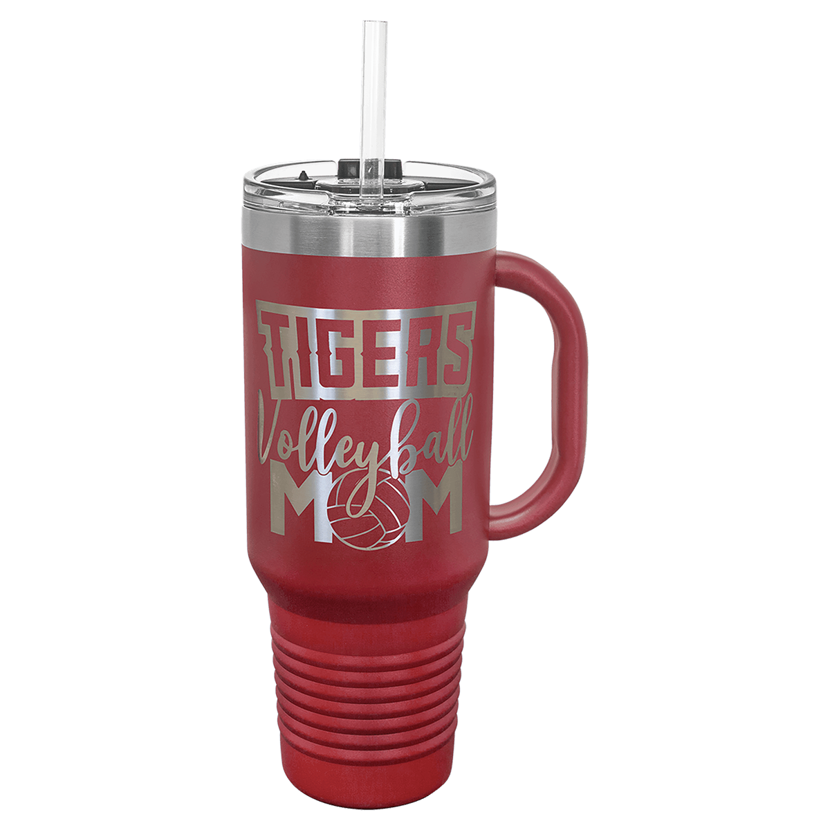 Polar Camel 40 oz. Travel Mug with Handle (Straw Included)