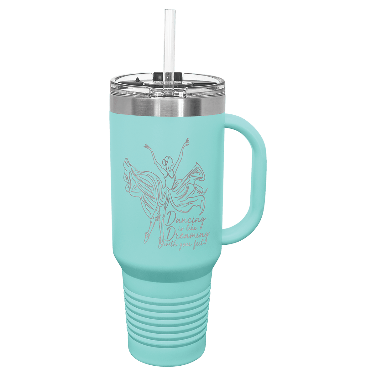 Polar Camel 40 oz. Travel Mug with Handle (Straw Included)
