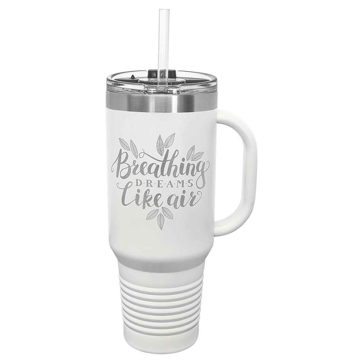 Polar Camel 40 oz. Travel Mug with Handle (Straw Included)