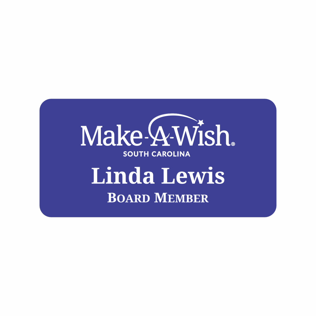 Engraved Badges with Rounded Corners in Multiple Colors and Sizes