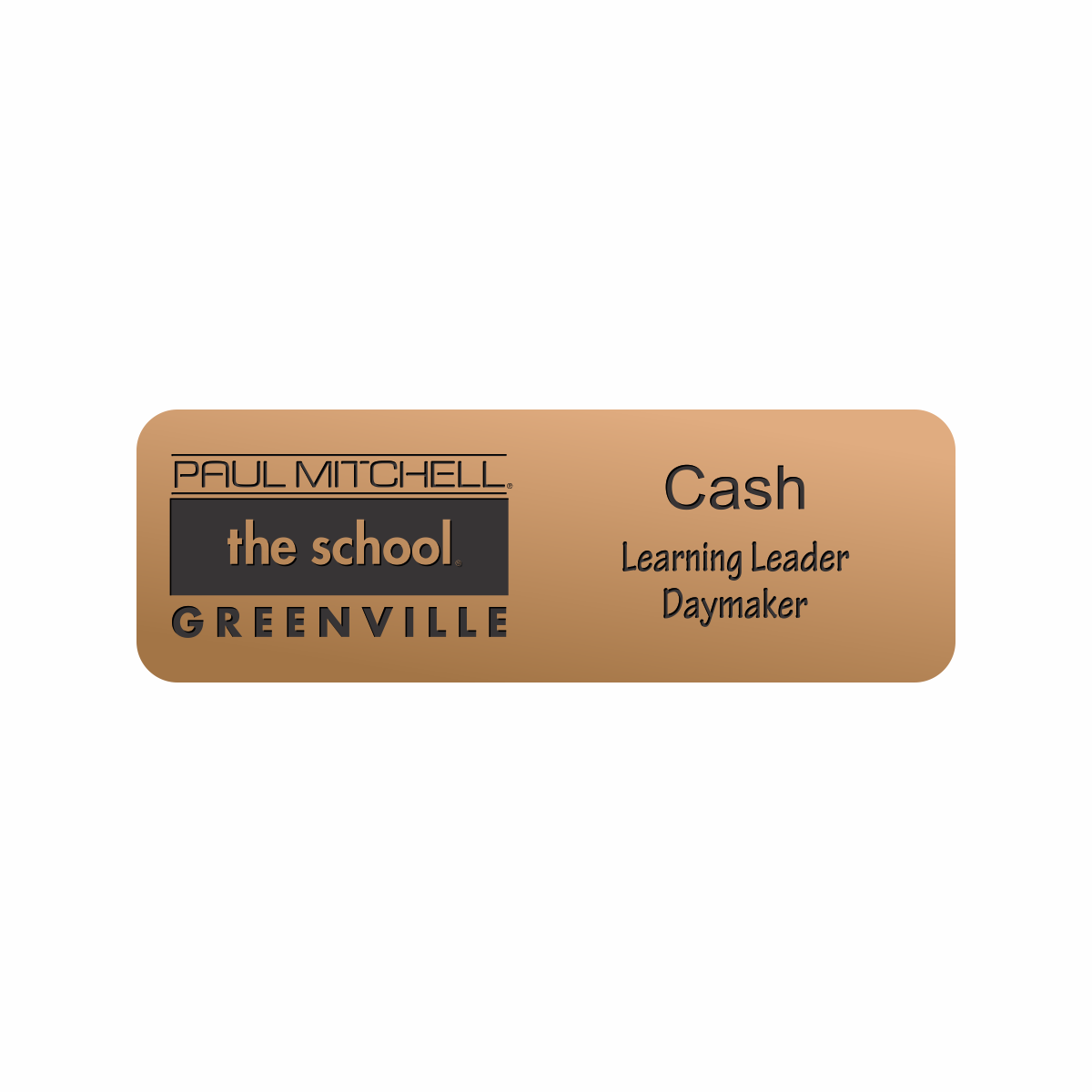Engraved Badges with Rounded Corners in Multiple Colors and Sizes