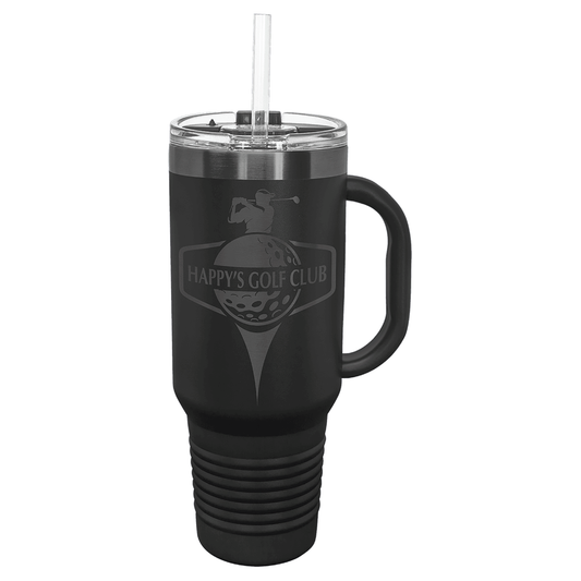 Polar Camel 40 oz. ION-Plated Travel Mug with Handle (Straw Included)
