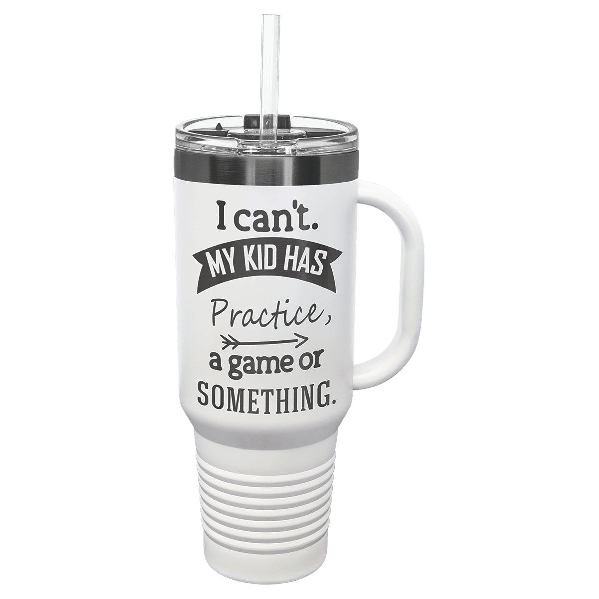 Polar Camel 40 oz. ION-Plated Travel Mug with Handle (Straw Included)