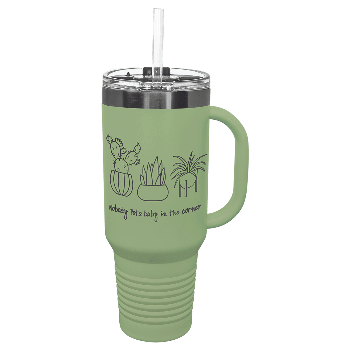 Polar Camel 40 oz. ION-Plated Travel Mug with Handle (Straw Included)
