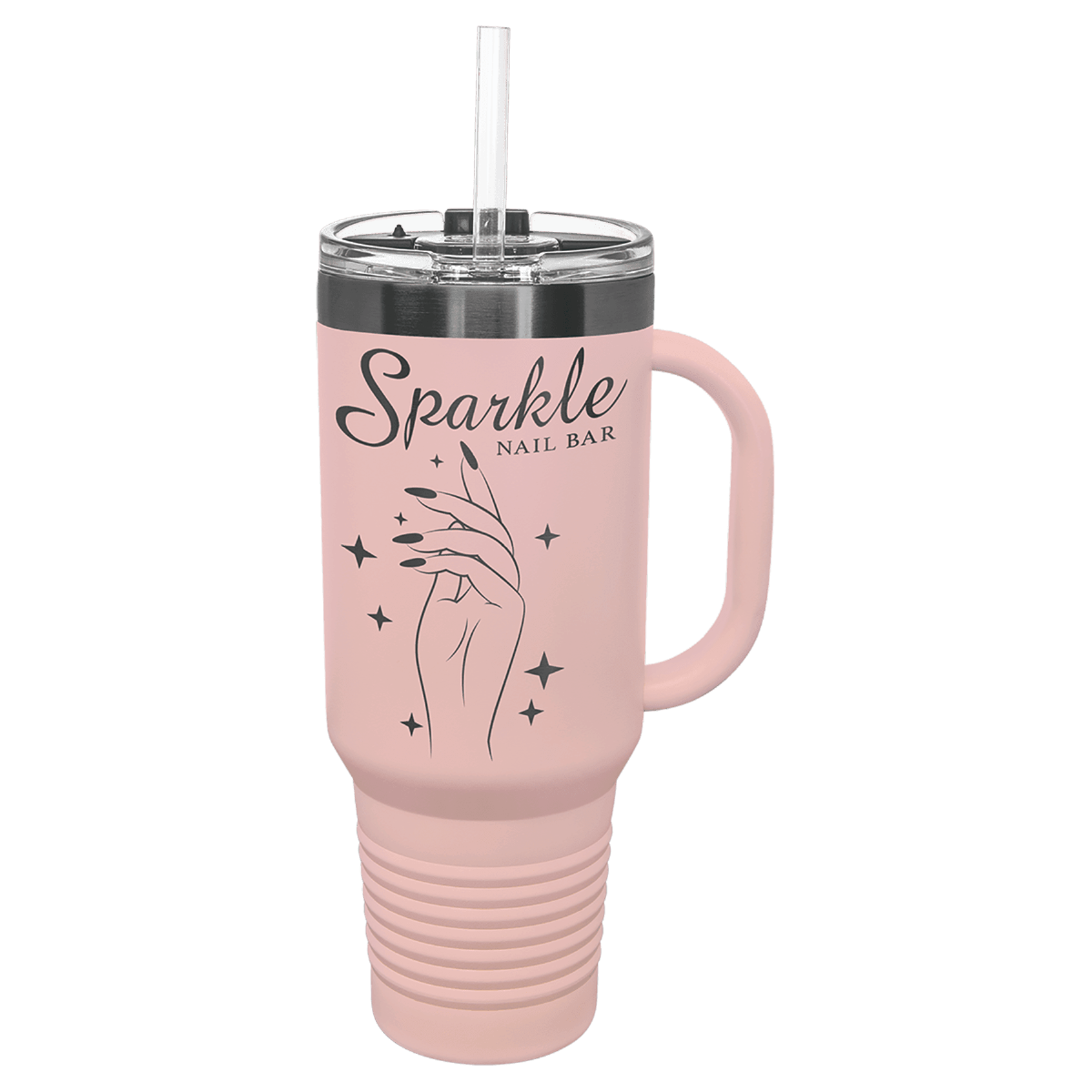 Polar Camel 40 oz. ION-Plated Travel Mug with Handle (Straw Included)
