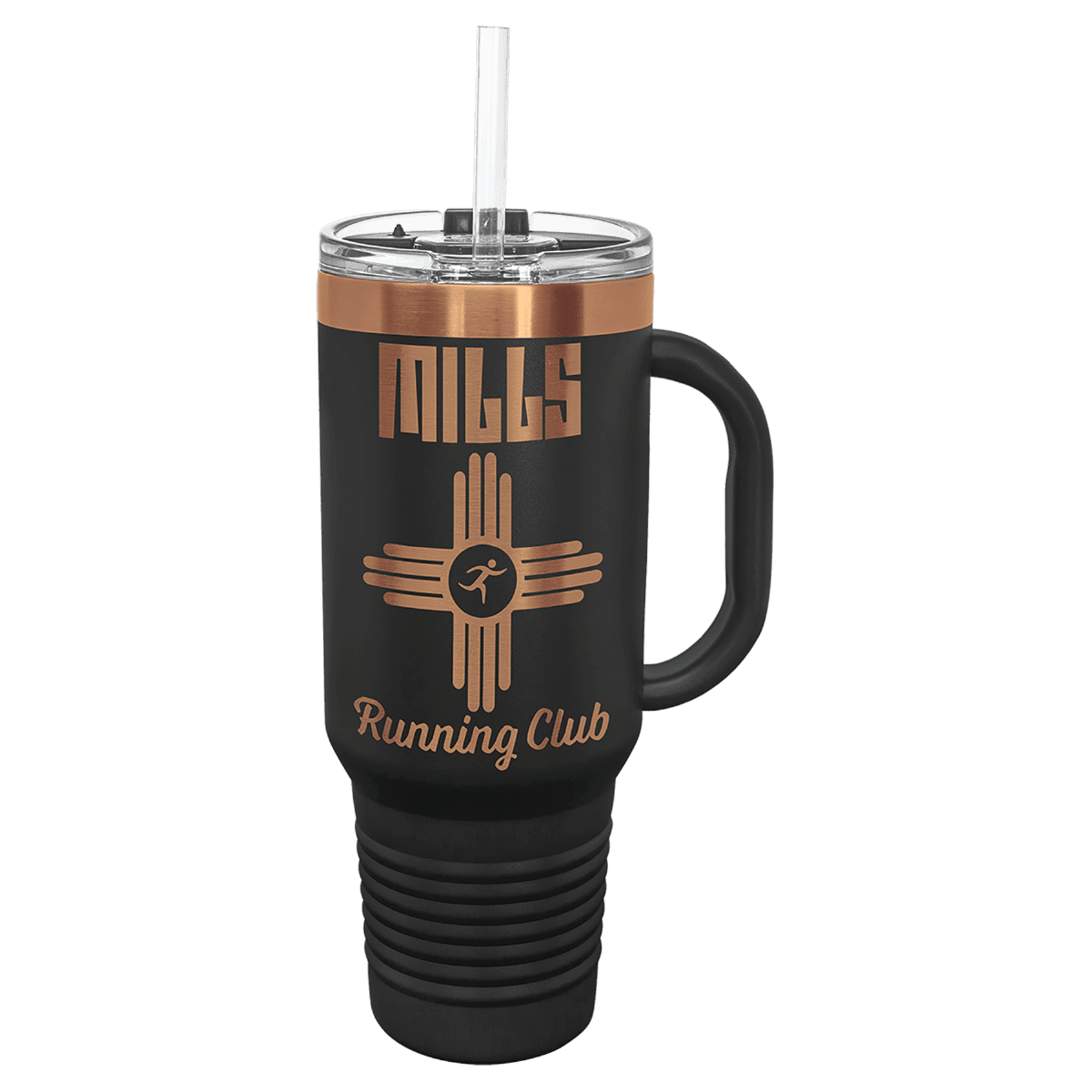 Polar Camel 40 oz. ION-Plated Travel Mug with Handle (Straw Included)