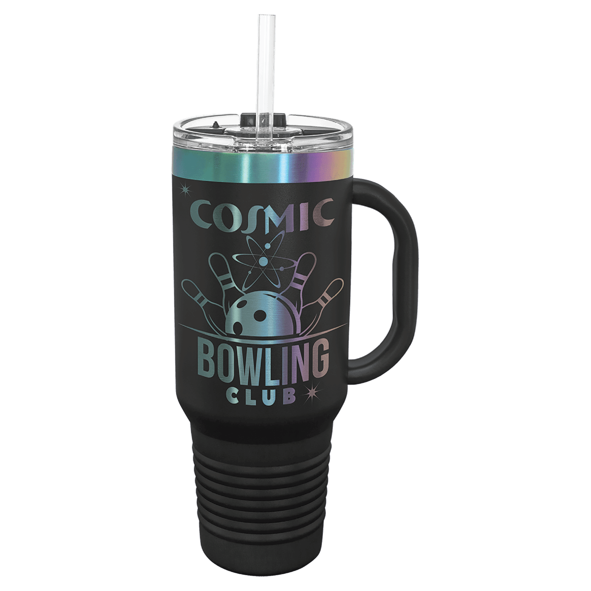 Polar Camel 40 oz. ION-Plated Travel Mug with Handle (Straw Included)