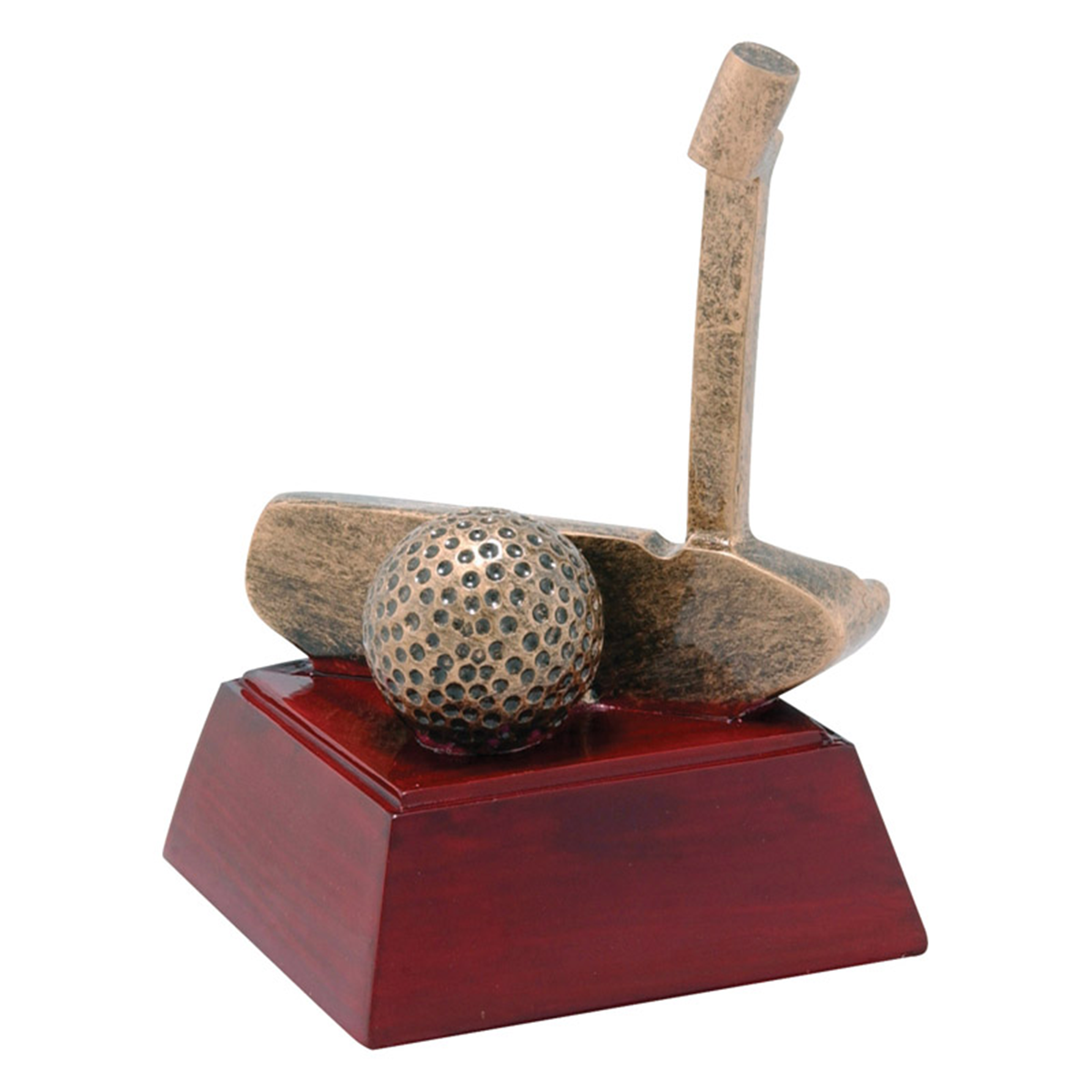 Golf Bronzed Resin Trophy