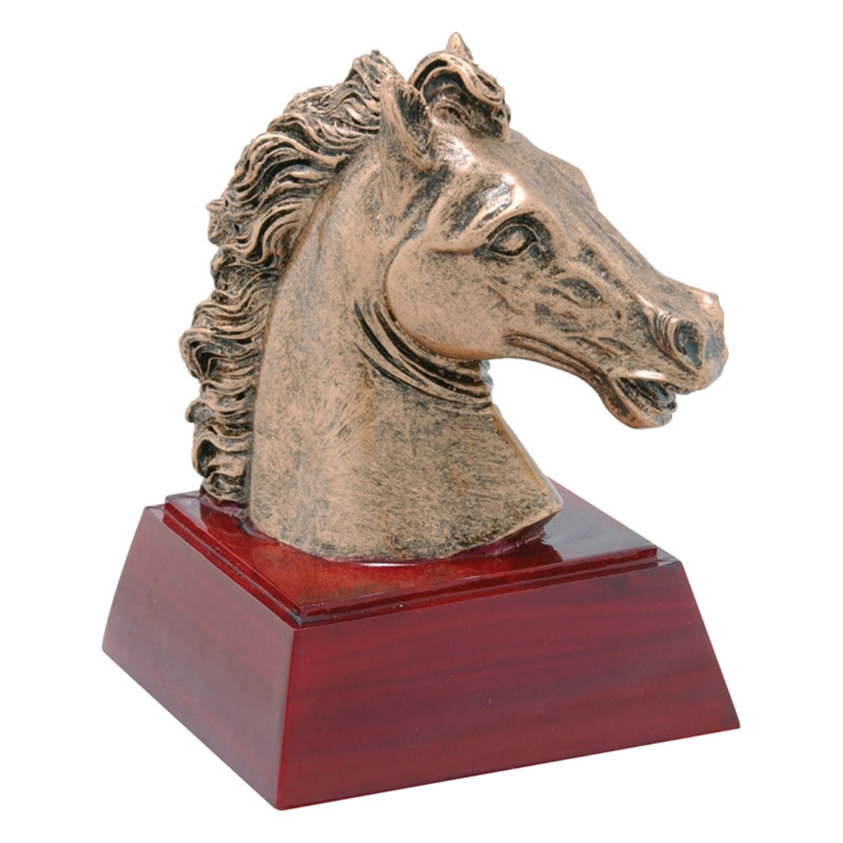 Horse Bronzed Resin Trophy